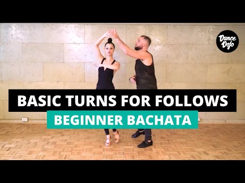 Basic Bachata Turns for Ladies (Follows) - Beginner Bachata Moves