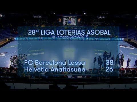 LIGA LOTERIAS ASOBAL J14 FC Barcelona Lassa - Helvetia Anaitasuna 38 - 26