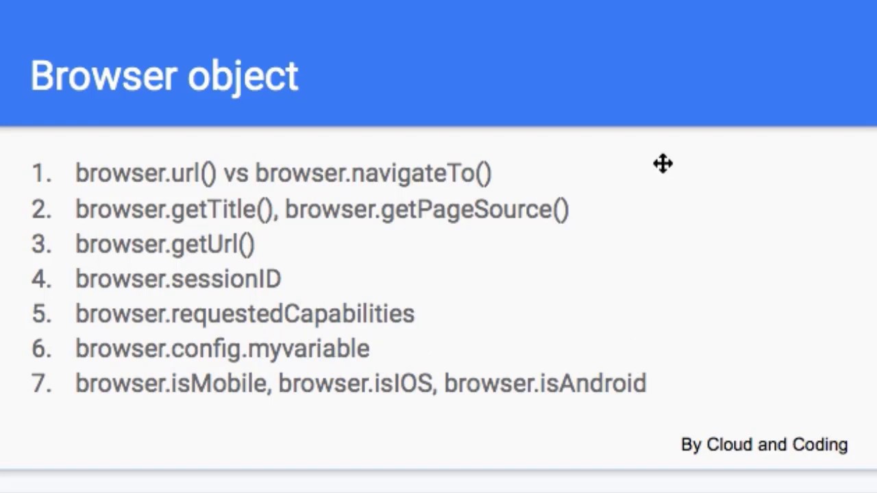 8 -  browser object in WebdriverIO wdio