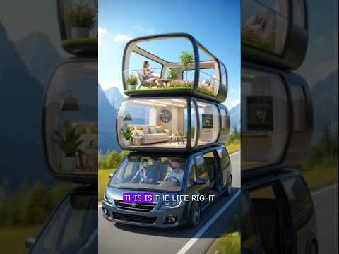 Three-Story Mobile Home with Balcony and Mini Garden #shorts