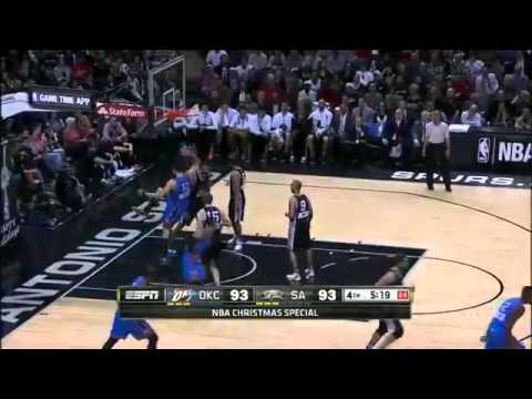 Steven Adams Nasty Dunk Thunder vs Spurs December 25 2014 NBA Christmas Day