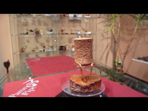 Brand new briar pipe PARONELLI bent handmade rusticated natural -  eBay item number: 401413757054