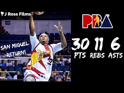AZ Reid 30 Points / 11 Rebs / 6 Asts Full Highlights vs. NLEX | RETURN TO SAN MIGUEL!
