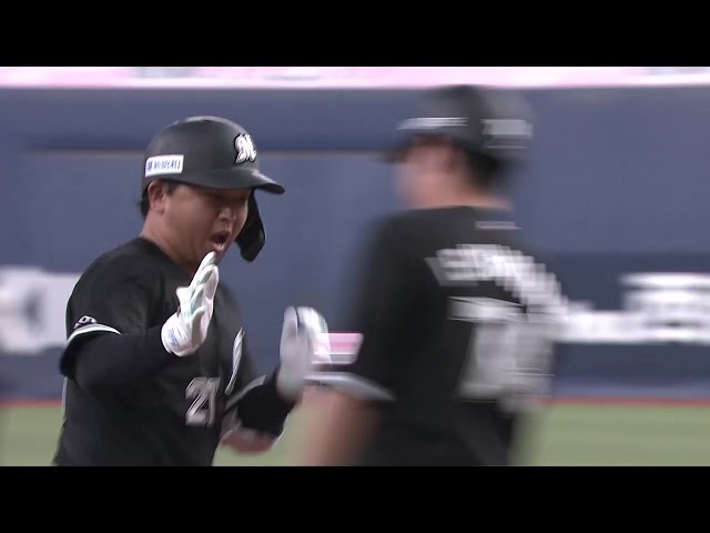 [4ª entrada] ¡Primera en dos años! Los Marines ▪ Tatsuhiro Tamura ¡Vuelan dos carreras a las gradas del jardín izquierdo jonrón para ampliar la ventaja! 26 de agosto de 2025 Orix ・ Los Buffaloes vs. Chiba Lotte Marines
