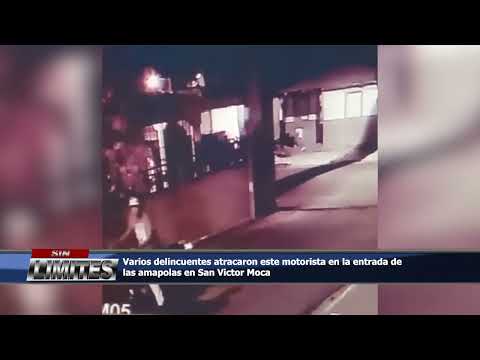 Varios delincuentes atracaron este motorista en la entrada de las amapolas en San Victor Moca
