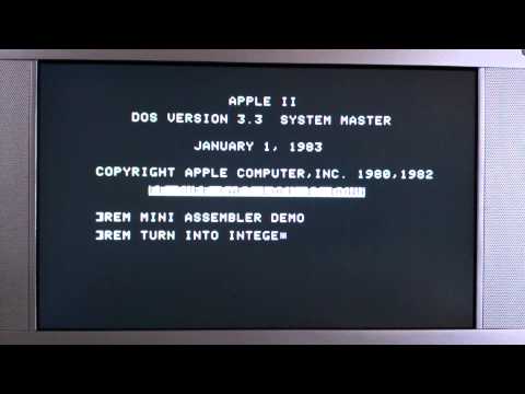 Apple IIe - mini assembler demo
