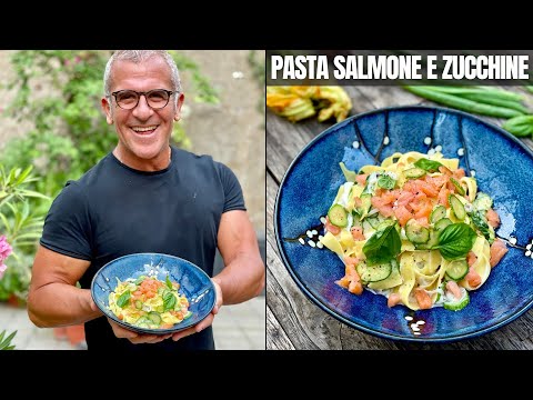 TAGLIATELLE CREMOSE AL SALMONE e ZUCCHINE Con Stracciatella | Ricetta di Chef Max Mariola