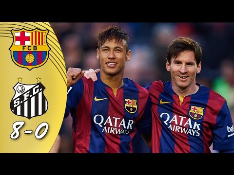 Messi & Neymar’s First Game Together! Barcelona 8 x 0 Santos | 2013 Historic | HIGHLIGHTS