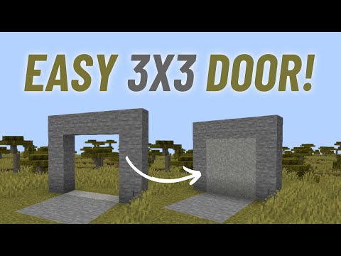 Minecraft 3x3 PISTON Door! #minecraft #easy