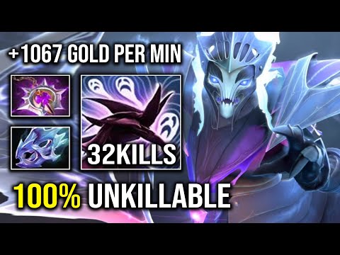 WTF 100% Unkillable Spectre Brutal Haunt 1 Shot Enemy Carry with 1067 GPM 7.32e Dota 2