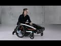 Thule Chariot Jogging Kit 2 rinkinys, juodos/aliuminio spalvos