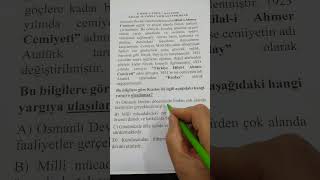 8. Sınıf T.C. İnkılap Tarihi ve Atatürkçülük 4. Ünite 7. Kazanım Yeni Nesil Soru