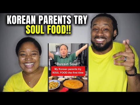 The Demouchets REACT to Korean Parents Try SOUL FOOD For The First Time