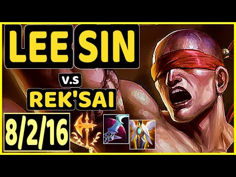BROXAH (LEE SIN) vs REK'SAI - 8/2/16 KDA JUNGLE GAMEPLAY - EUW Ranked DIAMOND
