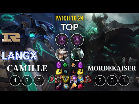 RNG Langx Camille vs Mordekaiser Top - KR Patch 10.24