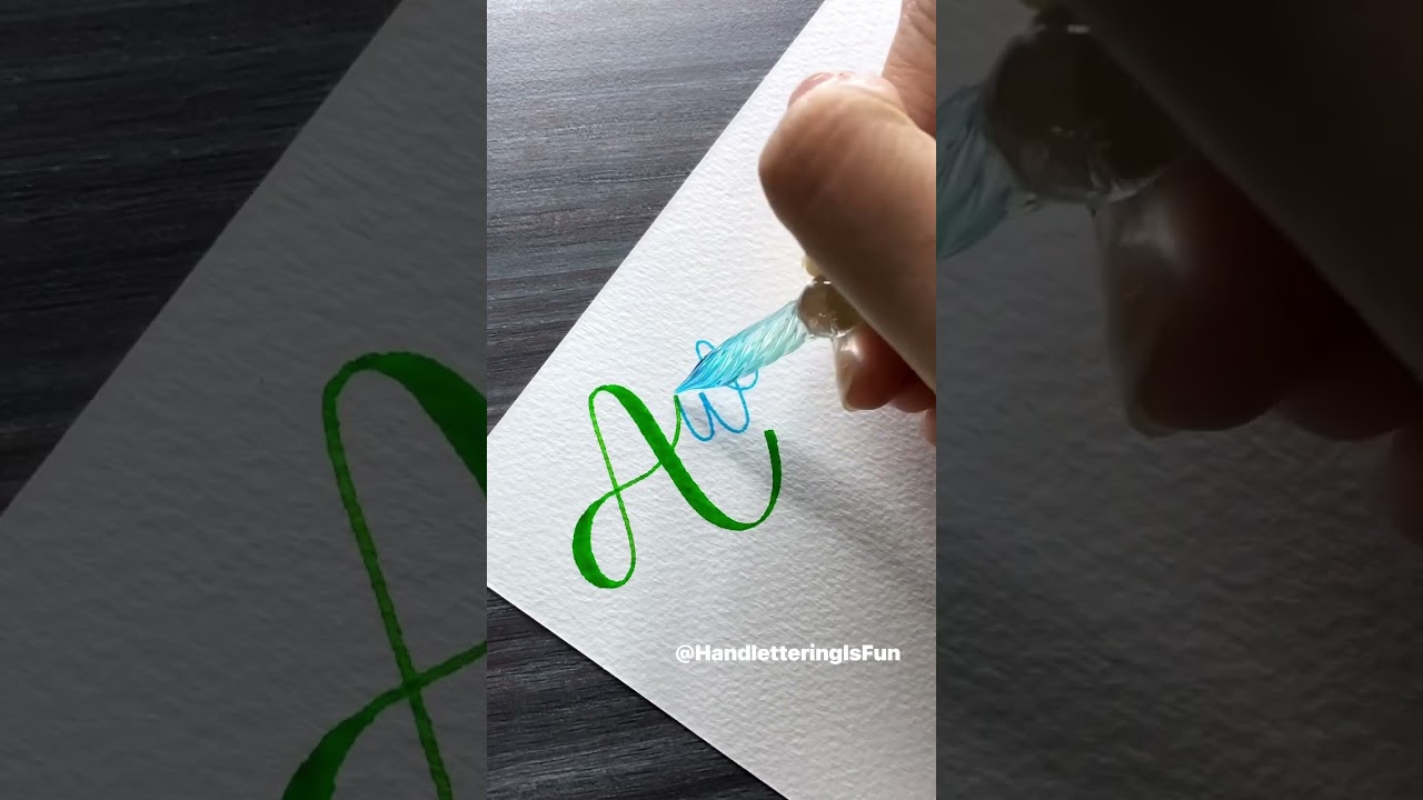 Lettering Awesome! #shorts #calligraphy #lettering #handlettering #moderncalligraphy #glasspen #art