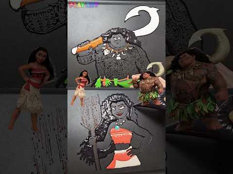 Moana & Maui Pancake art challenge (Disney Moana 2), #shrots
