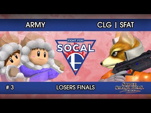 Fight For SoCal 3 - ARMY (Ice Climbers) VS CLG | SFAT (Fox) - SSBM - Losers Finals