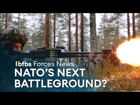 Ready for Russia: British and Finnish troops prepare for border attack