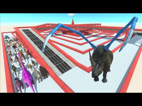 ESCAPE FROM ALIEN WOOLLY RHINO - Animal Revolt Battle Simulator