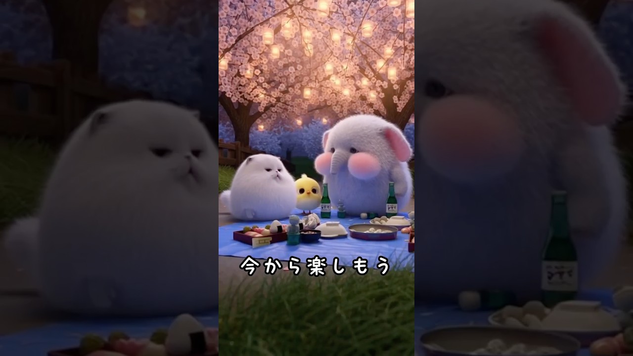 まとまらない花見🌸 #shorts #猫アニメ #花見