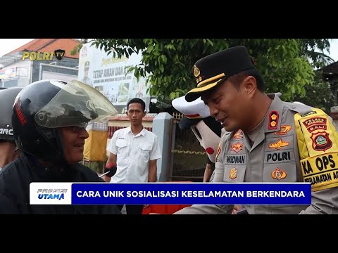 KESELAMATAN AGUNG POLRES BULELENG BAGIKAN HELM, STICKER, BROSUR, BUKET BUNGA DAN COKLAT SEBAGAI