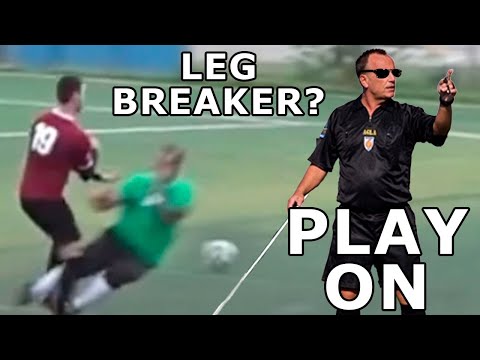 BLIND REF MISSES WORST TACKLE OF ALL TIME
