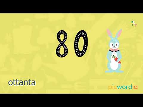 Counting in Italian from 70 to 80 - Learn Italian for Kids - i numeri per i bambini da 70 a 80