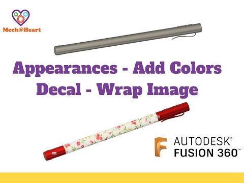 Add colors and Wrap an Image - Fusion 360 tutorials