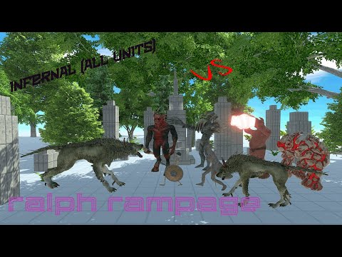 RALPH RAMPAGE vs infernals (ALL UNITS) Animal Revolt Battle Simulator