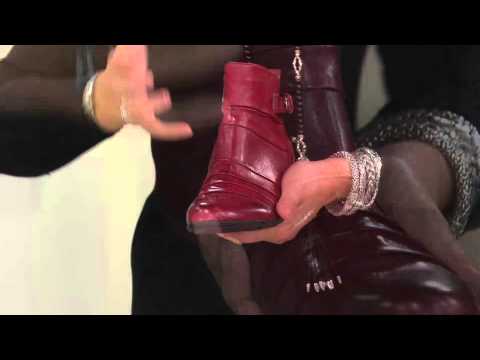 Earth Leather Pleated Ankle Boots - Crusade with Jill Bauer