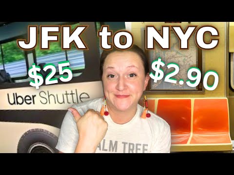 CHEAPEST Way to Get From JFK AIRPORT to MANHATTAN! ( NYC Uber Shuttle, LIRR, & Subway DIRECTIONS )