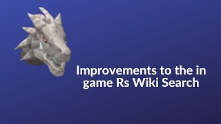 Runescape 3 - Improvements to the ingame Rs Wiki Search