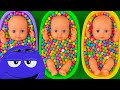Full Of 3 Rainbow BathTubs Candy With M M S Magic Slime Cutting Video