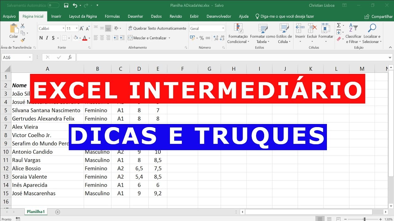 Dicas e truques de nível intermediário no Excel - Aula 2