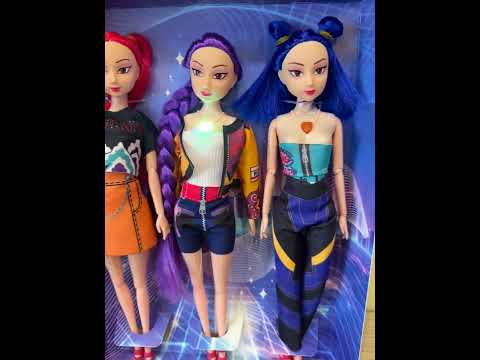фото набор кукол mattel kpop demon hunters с тремя персонажами: руми, мирой и зои. свет и музыка. 0