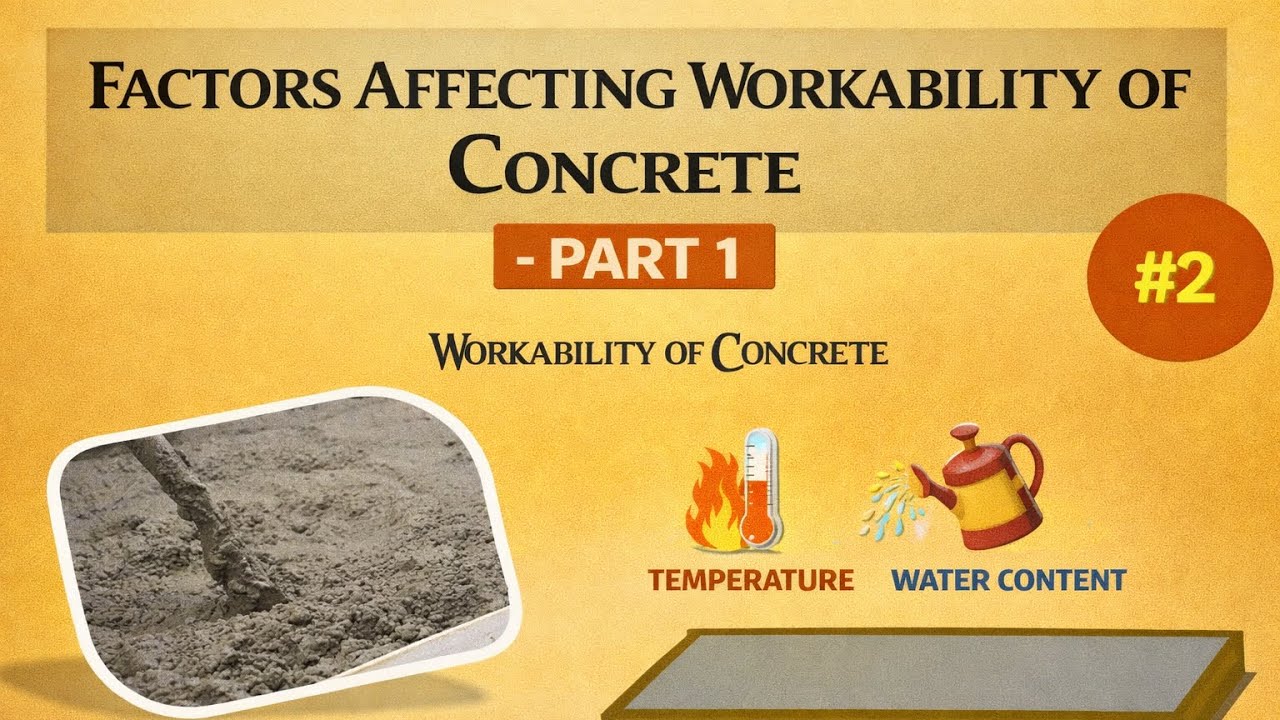 Factors Affecting Workability of Concrete, Part 1 || Workability of concrete 2