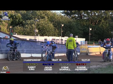 Heat 15 : Plymouth 'Gladiators' vs Poole 'Pirates' : Championship : 13/07/2021