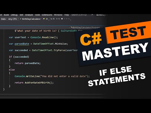 TEST If Else Statements C Mastery Course