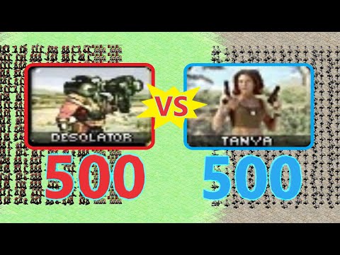 Desolator vs Tanya - 500 vs 500 - Red Alert 2