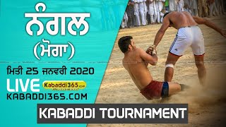 Nangal (Moga) Kabaddi Tournament 25 Jan 2020