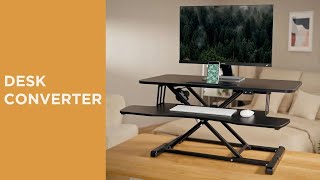 Cost-Effective Electric X-Lift Desk Converter | DWS15-02E | LUMI
