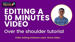 Over the shoulder tutorial of editing a 10 minutes YouTube video
