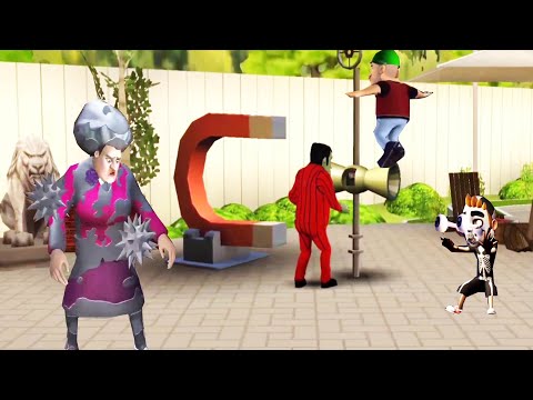Scary Teacher 3D Vs Scary Stranger 3D Vs Scary Robber Home Clash All Magnet Pranks