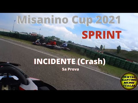MISANINO KART CUP 2021 - SPRINT 5a Prova - INCIDENTE fra 3 KART (CRASH BETWEEN 3 KART)