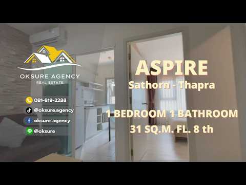 Aspire Sathorn-Thapra, Bangkok, 359 Ratchaphruek Road, Bukkalo, Thon Buri, Bangkok, 1 Bedroom, 31 sqm, Condo For Rent, by NATTAPHONG Yodmanotham (K. Book), 500450085 - DDproperty.com