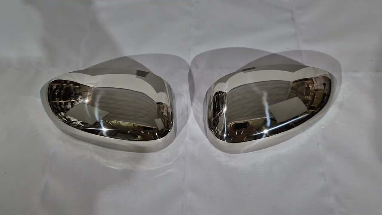 Fiat 500/500L 2013–2022 Krom spejlkåber (2 stk., rustfrit stål, Carmos) Video 1