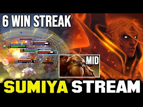 6 Winning Streak Invoker vs Mid Earthshaker on SEA Server | Sumiya Invoker Stream Moment #3044