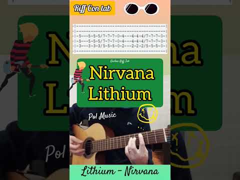 Lithium - Nirvana #nirvana #lithium #guitar #riff #tab #tutorial #rock #grunge #acoustic #cover