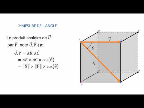 Produit scalaire dans l'espace 1 (Niveau  2eme Bac SC)